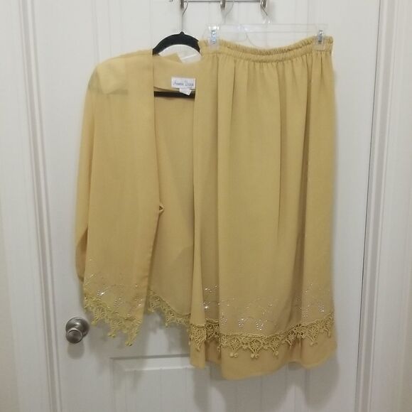 3 Piece Midi Skirt/Dress set Women's sz Large - Picture 6 of 7